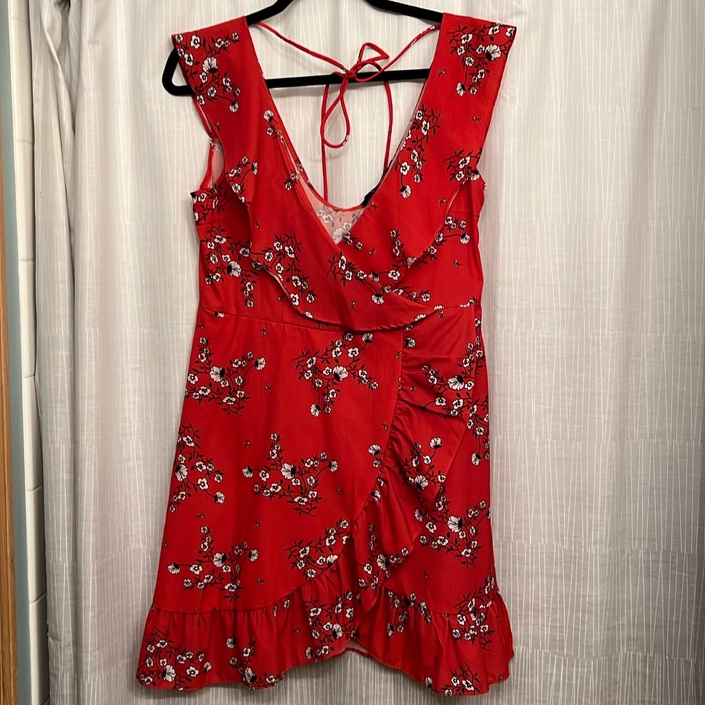 Zaful red floral dress